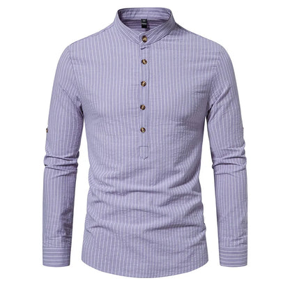 Elioz | Gestreept Henley Shirt