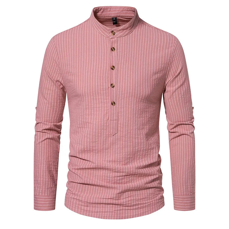 Elioz | Gestreept Henley Shirt