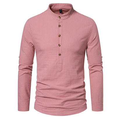 Elioz | Gestreept Henley Shirt