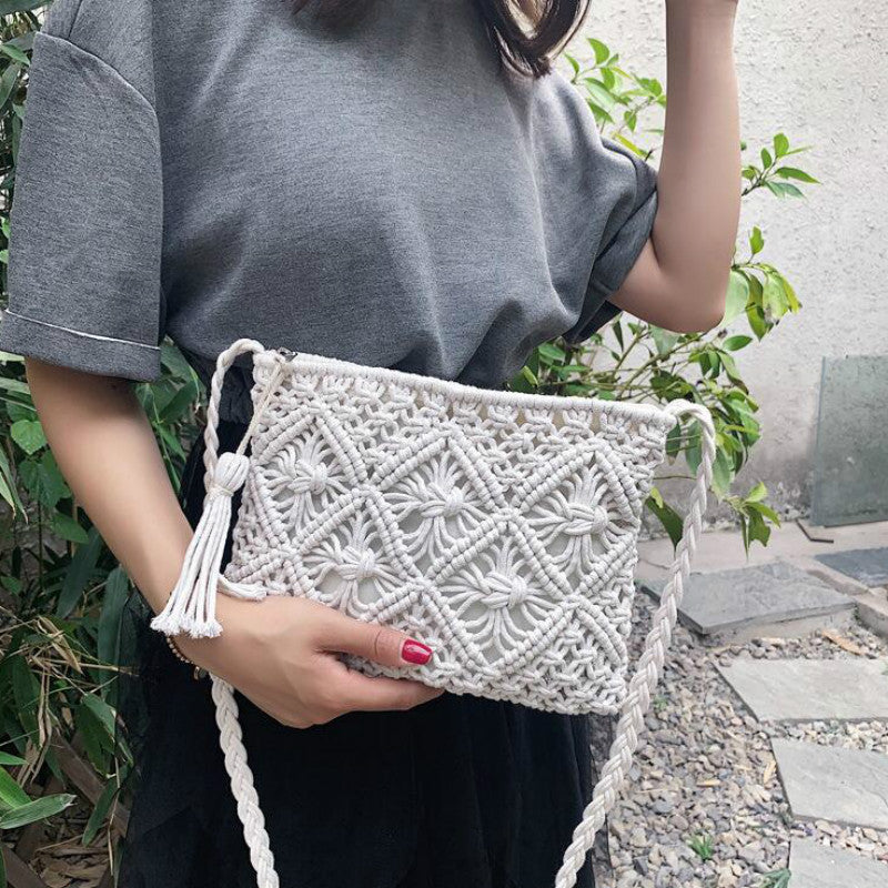 Savitari | Boho Gevlochten Schoudertas