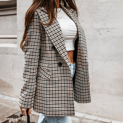 Dempsey | Modieuze Geruit Slim Blazer
