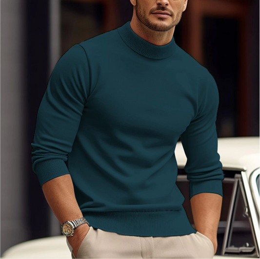 Heren trui – Slim Fit – Zachte katoen – Geribde boorden casual stijl