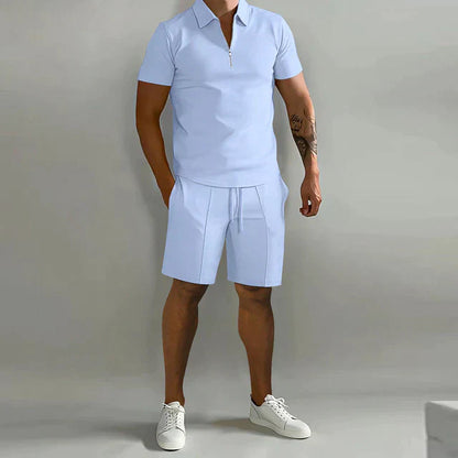 Heren Polo Shirt – Klassieke Pasvorm – Ademende Stof – Korte Mouw – Ritskraag