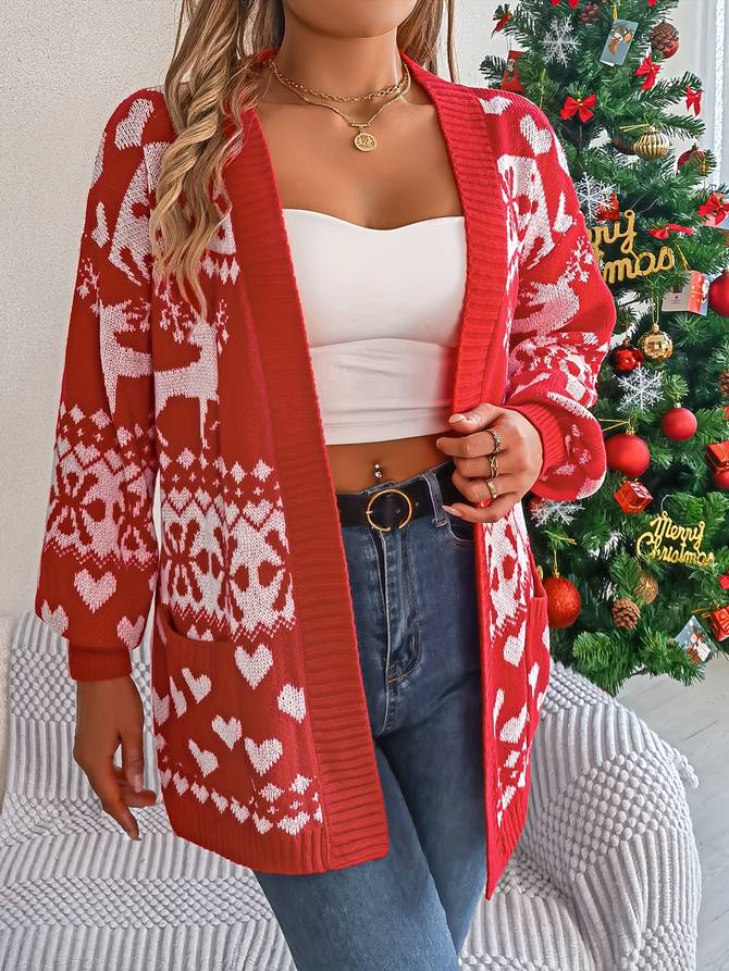 Chelsea | Kerstpatroon Gebreid Vest