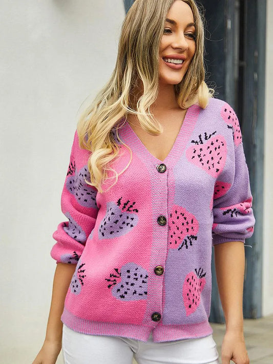 Lien | Aardbei Gebreid Vest