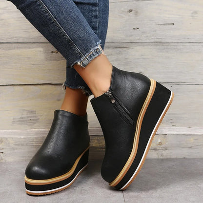 Merriane | Trendy Enkelhoge Plateau Schoenen