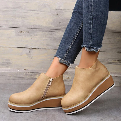 Merriane | Trendy Enkelhoge Plateau Schoenen