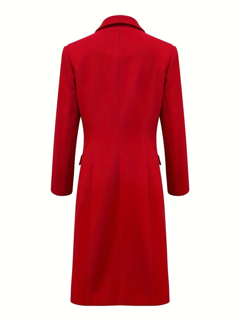 Fae | Elegante Dubbelrijige Lange Trenchcoat