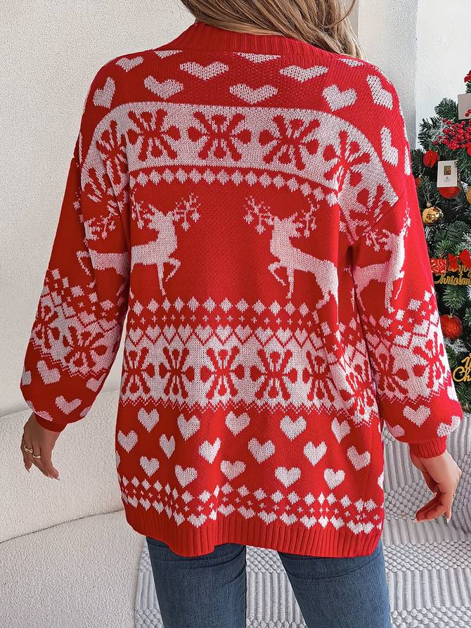 Chelsea | Kerstpatroon Gebreid Vest