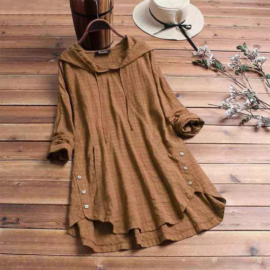 Ebelina | Casual Tuniekjurk Met Capuchon