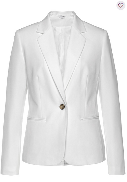 Dames Blazer – Getailleerde Pasvorm – Enkelvoudige Sluiting – Notch Revers – Hiplengte