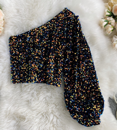Mies | Glitterende Schoudertop