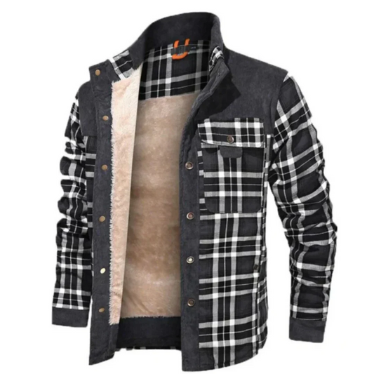 Heren Jas – Ruitpatroon – Regular Fit – Warm Gevoerd – Knoopsluiting – Casual