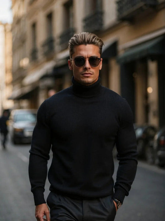 Heren Coltrui – Slim Fit – Katoen – Ribboorden – Minimalistisch Design