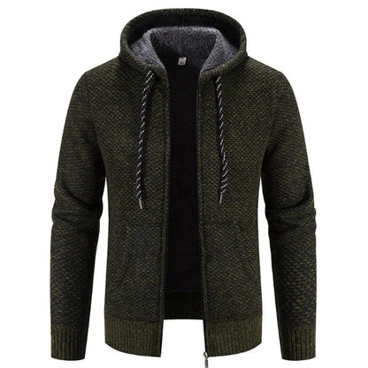 Heren Vest met Capuchon – Gebreid – Relaxte Pasvorm – Zacht Gevoerd – Ritssluiting