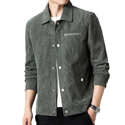 Heren Jack – Corduroy – Regular Fit – Knoopsluiting – Borstzak met Rits – Casual