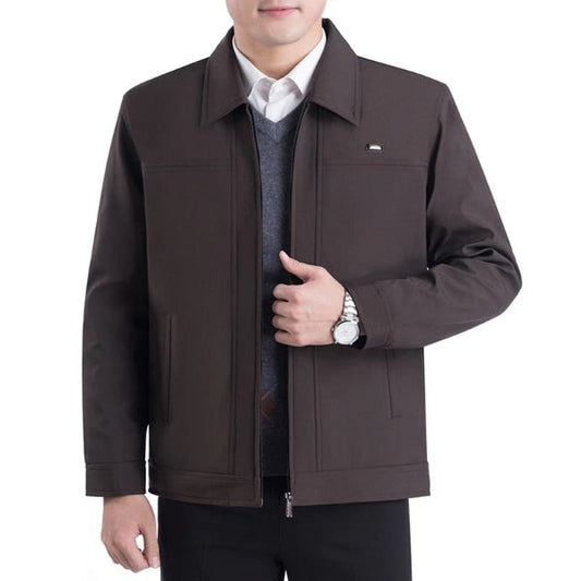 Heren Jas – Regular Fit – Notch Revers – Ritssluiting – Business Casual Stijl