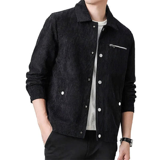 Heren Jack – Corduroy – Regular Fit – Knoopsluiting – Borstzak met Rits – Casual