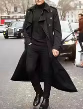 Heren trenchcoat – Getailleerde pasvorm – Dubbelrijige sluiting – Gevoerd met fleece – Met capuchon
