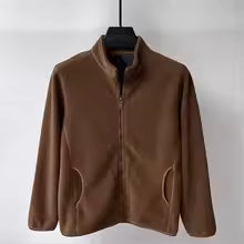Heren Fleece Jas – Regular Fit – Opstaande Kraag – Volledige Rits – Zijzakken