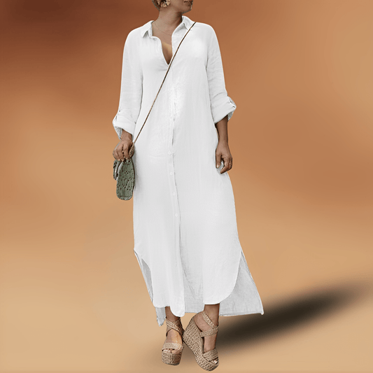 Maud- Elegante Linnen Jurk