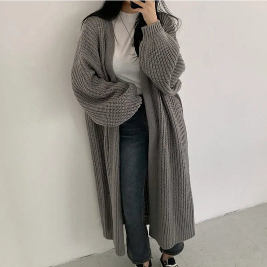 Ginna | Lang Gebreid Vest