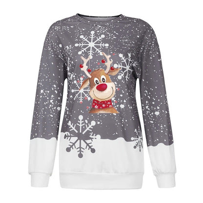 Marinthe | Rendier Sneeuwvlok Print Kersttrui