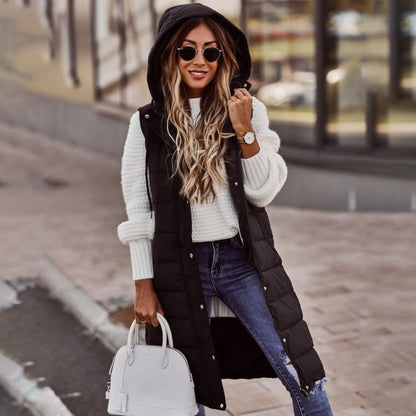 Amie | Trendy Lange Gewatteerde Bodywarmer