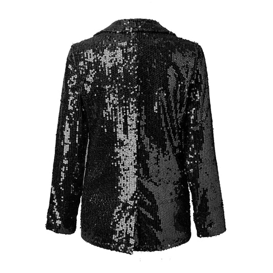 Vivian | Glinsterende Lange Feestjas Blazer