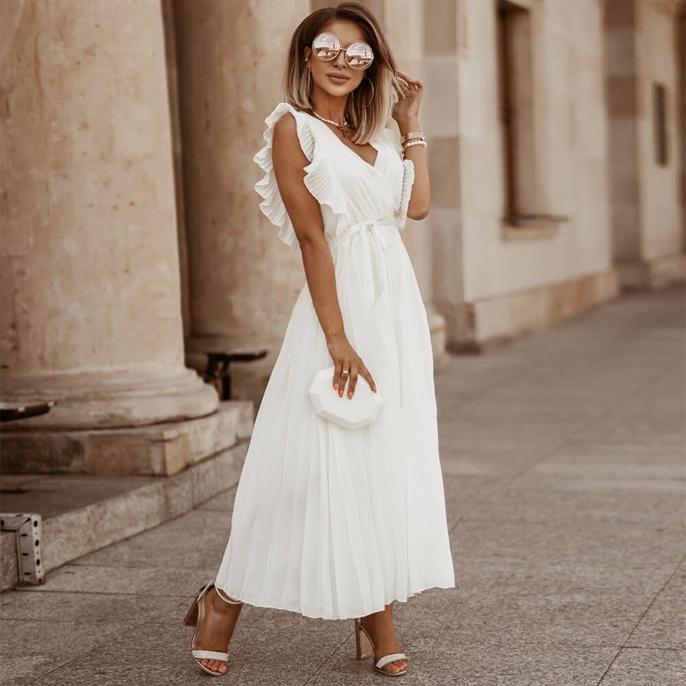 Romy - Elegante Geplooide Jurk